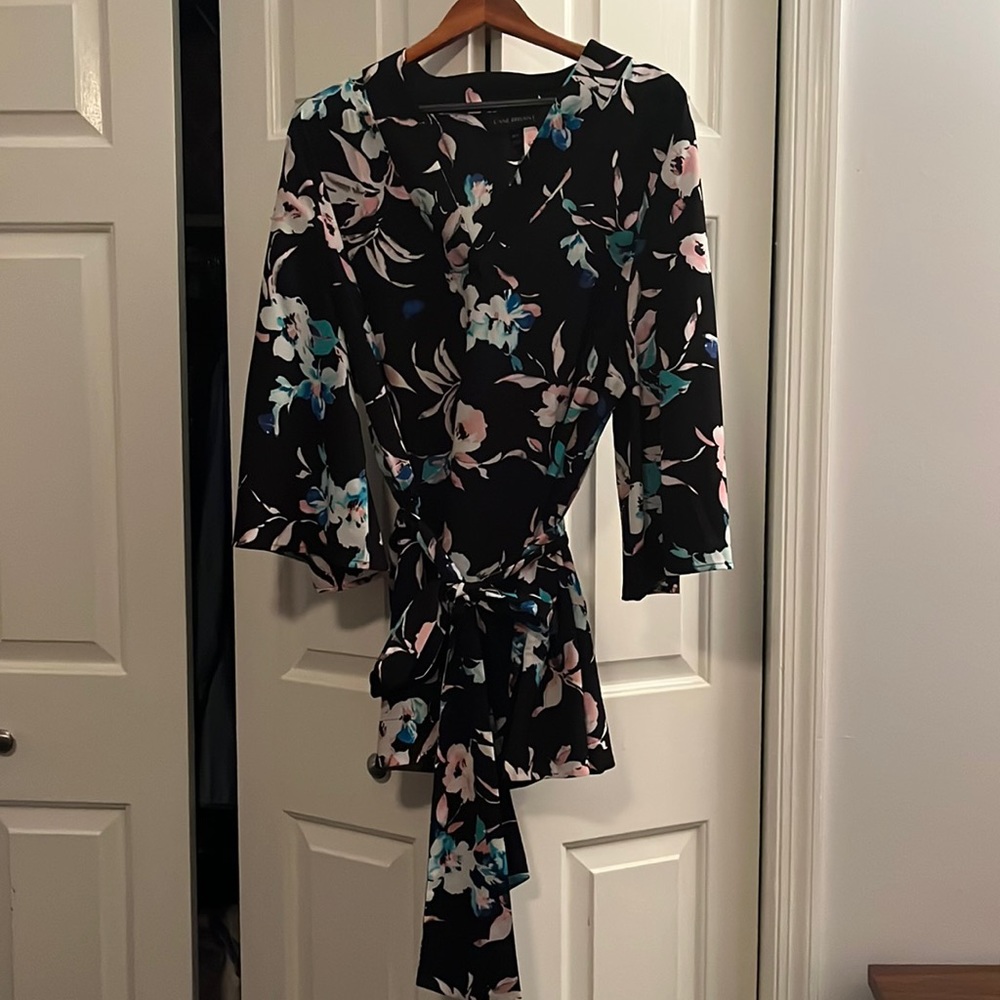 Kimono-style floral blouse - 18/20- with removable tie for waist